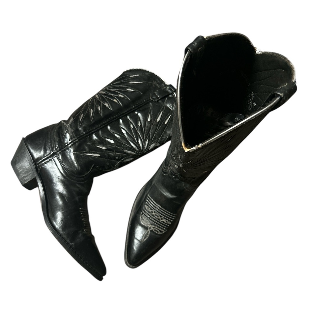 Black Western Leather Boots